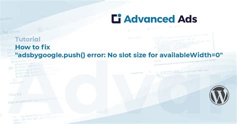 adsbygoogle push error no slot size for availablewidth 0